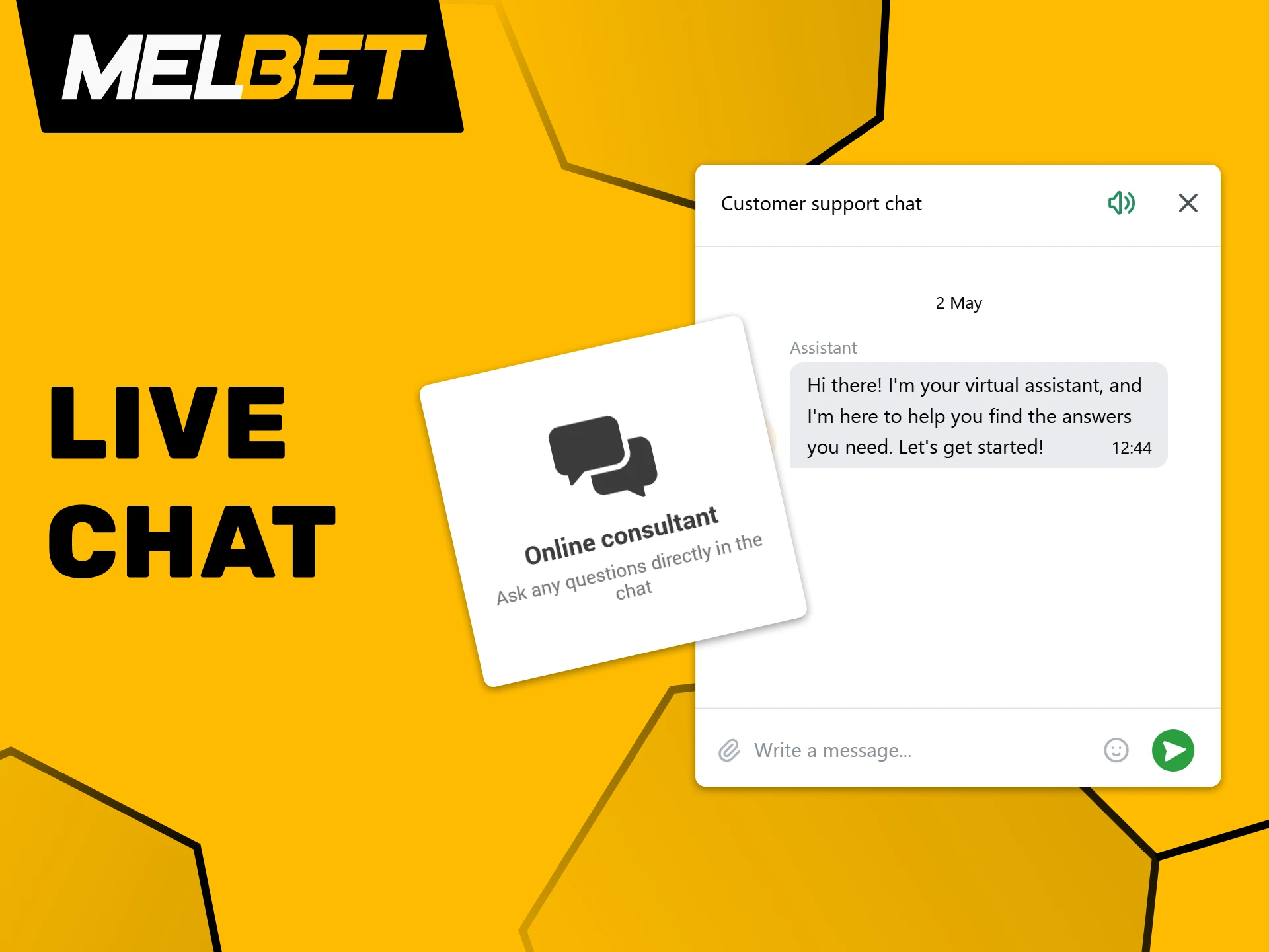 Contact the Melbet support via live chat for quick assistance.