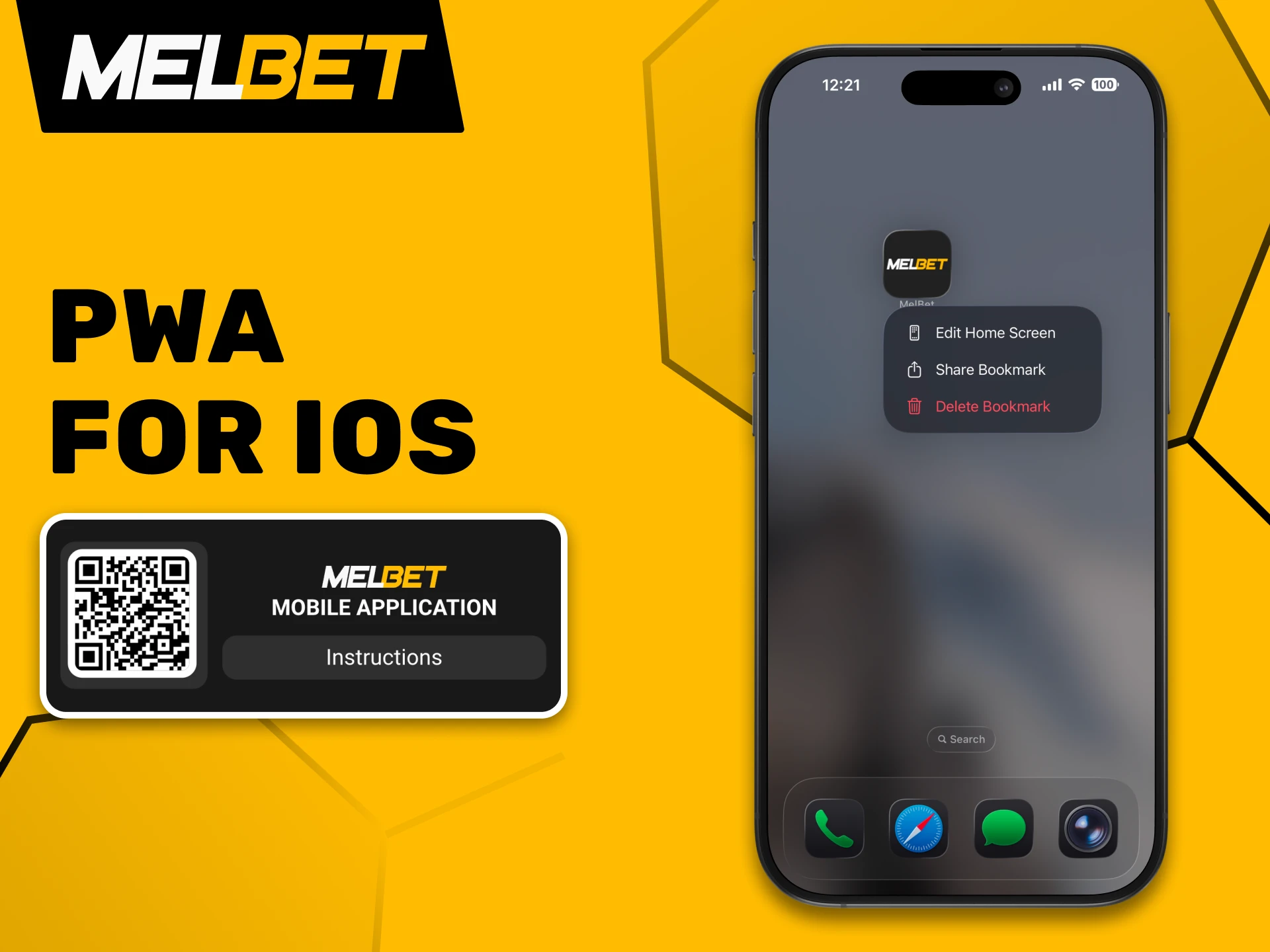 Enjoy the features of the Melbet app on your Apple device.