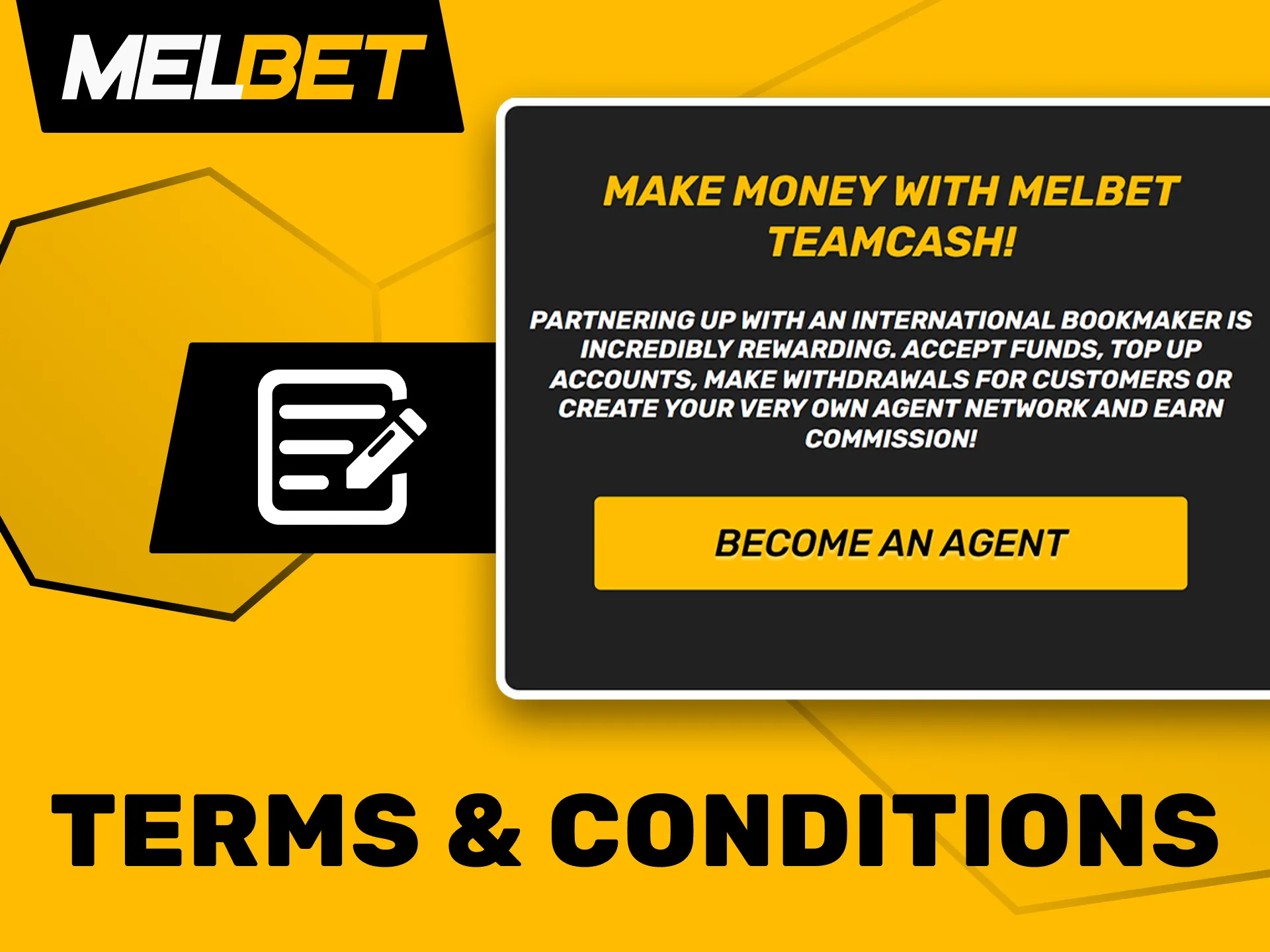 Read the rules of Melbet's agent program.